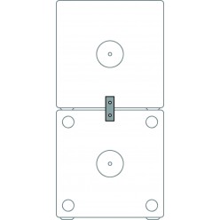 KV2 Audio BRCKT 001 Krótkie łączniki do połączenia dwóch kolumn ES